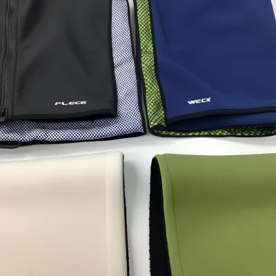 Vải 95% Poly 5% Spandex 4 Chiều Bonded với Check Fleece 3 Lớp