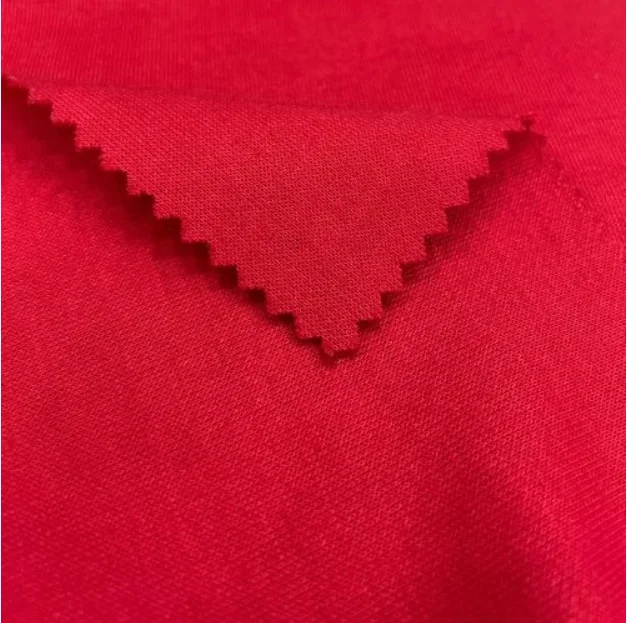 Vải Interlock 100% Polyester xơ cắt ngắn (PE)