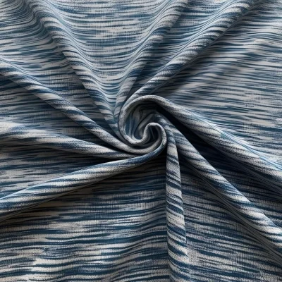 Vải nỉ sweater Melange 100% Polyester YD (Yarn dyed)